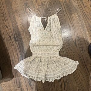 Melissa Odabash Cream Lace Dress